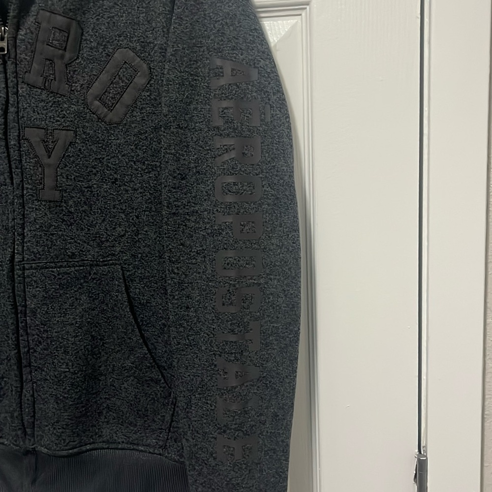 AeroPostale Grey Zip Up Hoodie - Picture 2 of 5